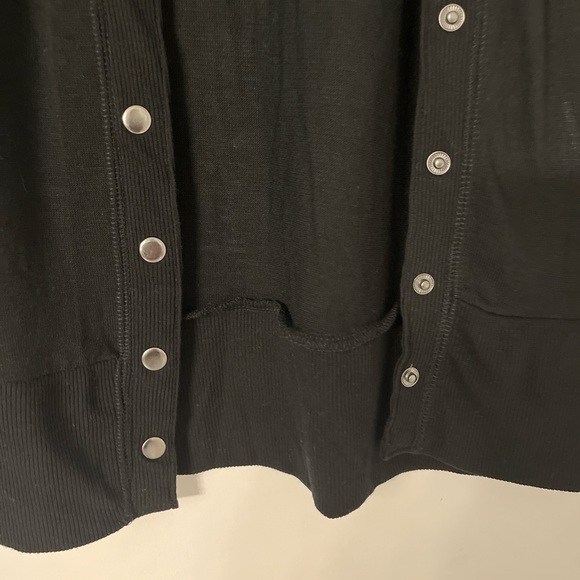 NWT long black button up cardigan size small - Picture 4 of 4